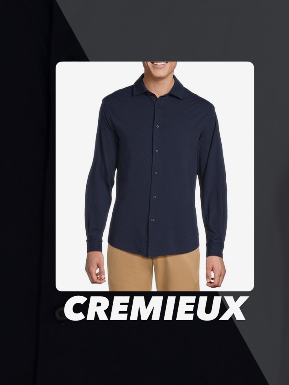 EUC Cremieux Blue Interlock Knit Button Front Shirt